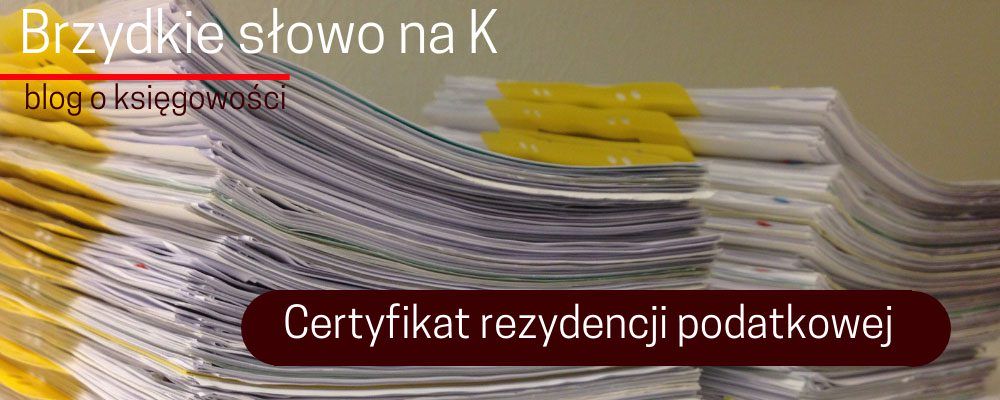 Certyfikat rezydencji podatkowej